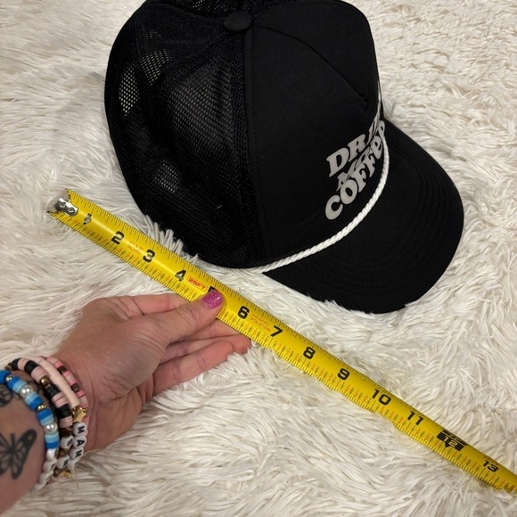 Dutch Bros "DRINK MORE COFFEE" Classic Snapback Trucker Hat Black White - Picture 6 of 8